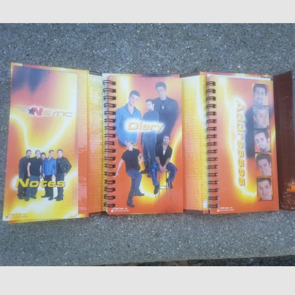 Vintage 2000 NSYNC 3-Fold Organizer Notepad, Diary & Address Book sealed